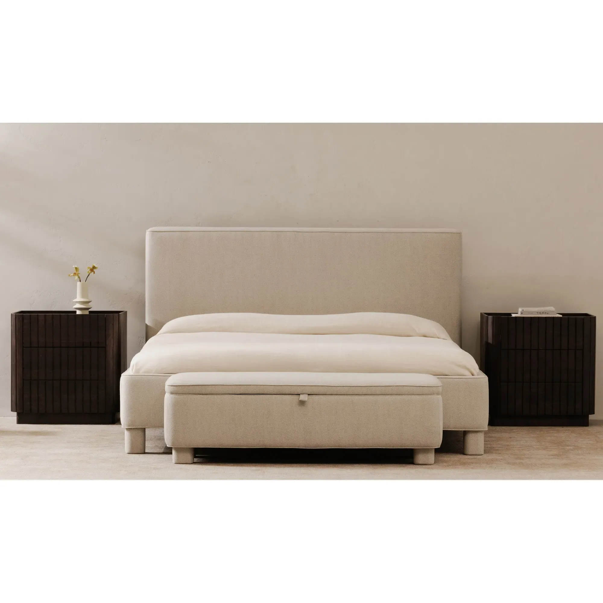 Sophie Storage Bench - Light Grey