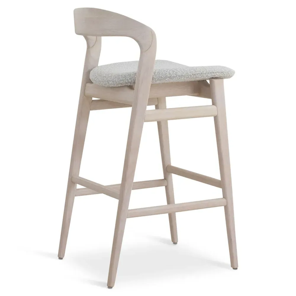 Sophie Upholstered Counter Stool - Cream, Boucle