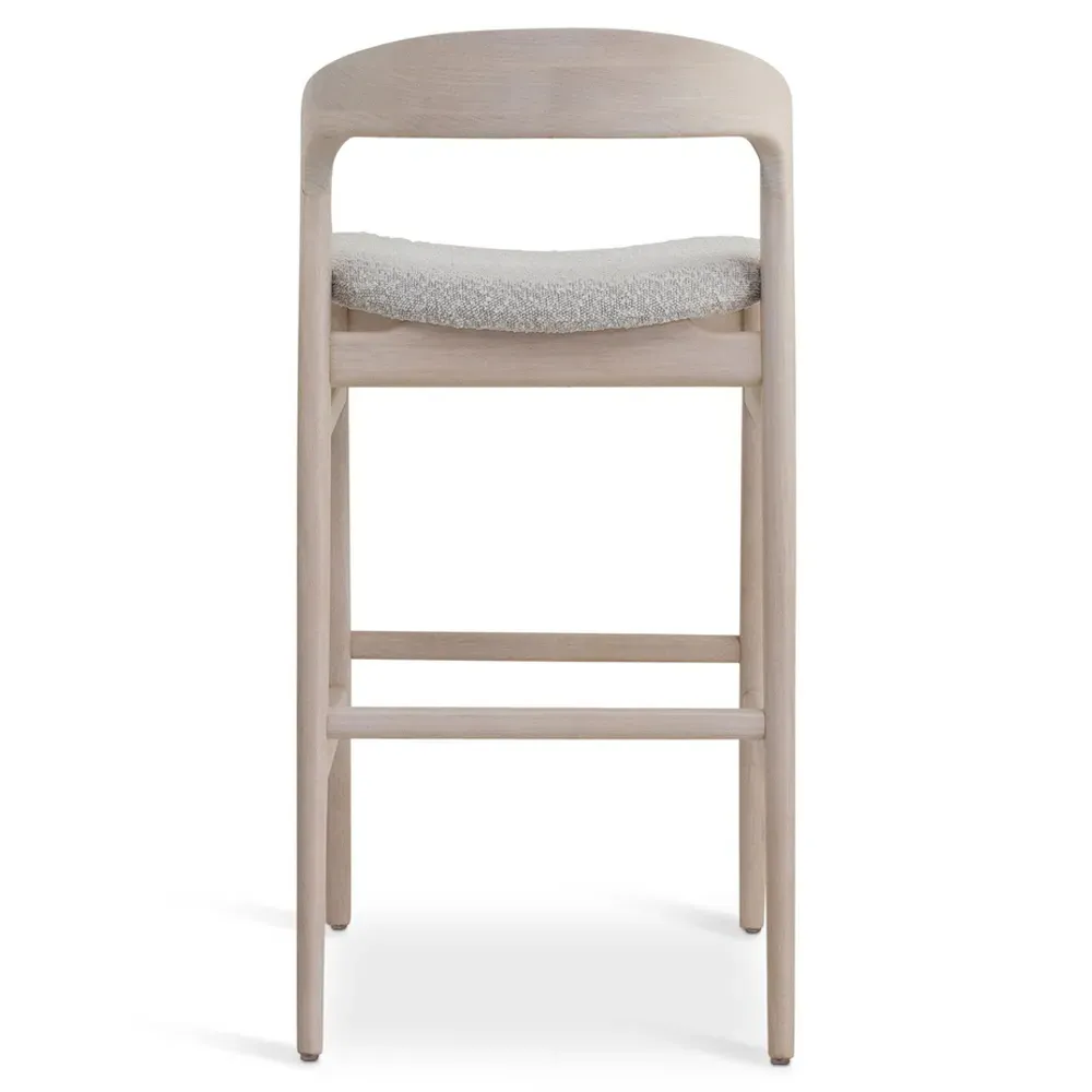 Sophie Upholstered Counter Stool - Cream, Boucle
