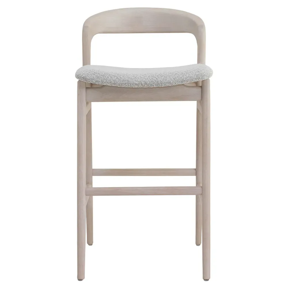 Sophie Upholstered Counter Stool - Cream, Boucle