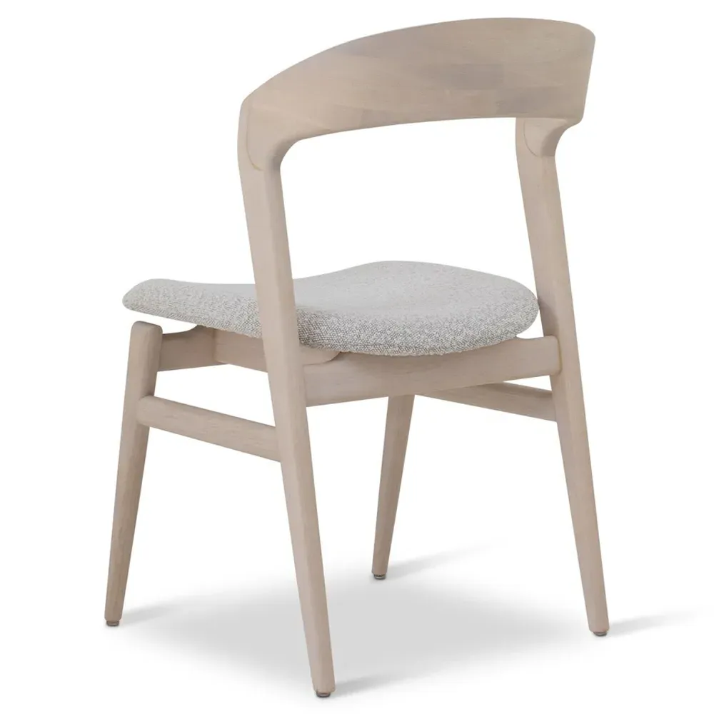 Sophie Upholstered Dining Chair - Cream, Boucle
