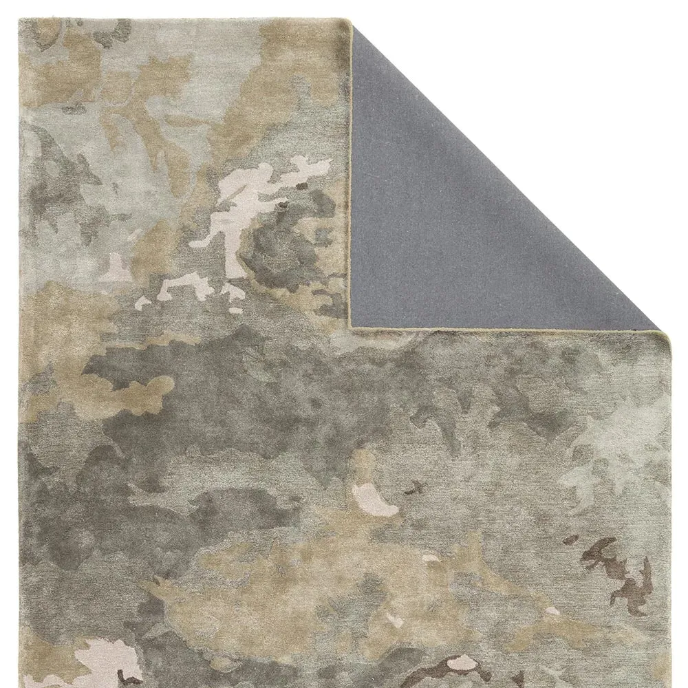 Soreen Abstract Patterned Rug - Green, Viscose