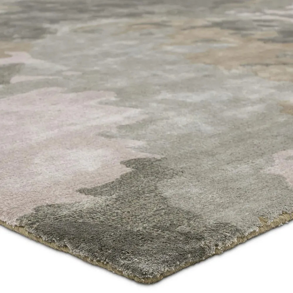 Soreen Abstract Patterned Rug - Green, Viscose