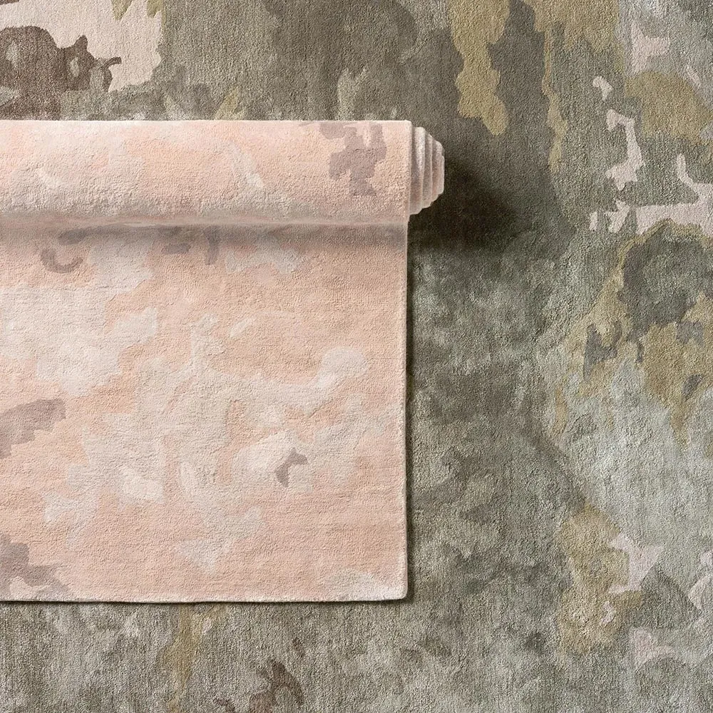 Soreen Abstract Patterned Rug - Green, Viscose