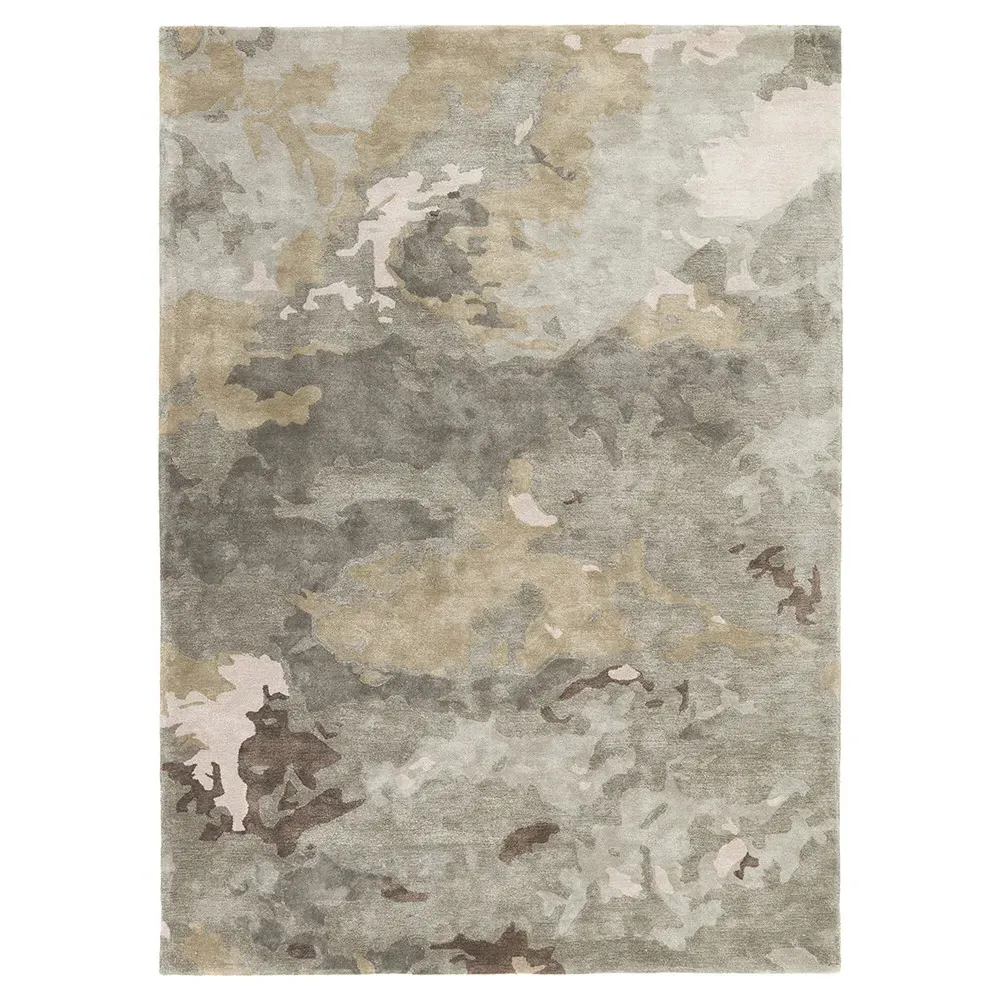 Soreen Abstract Patterned Rug - Green, Viscose