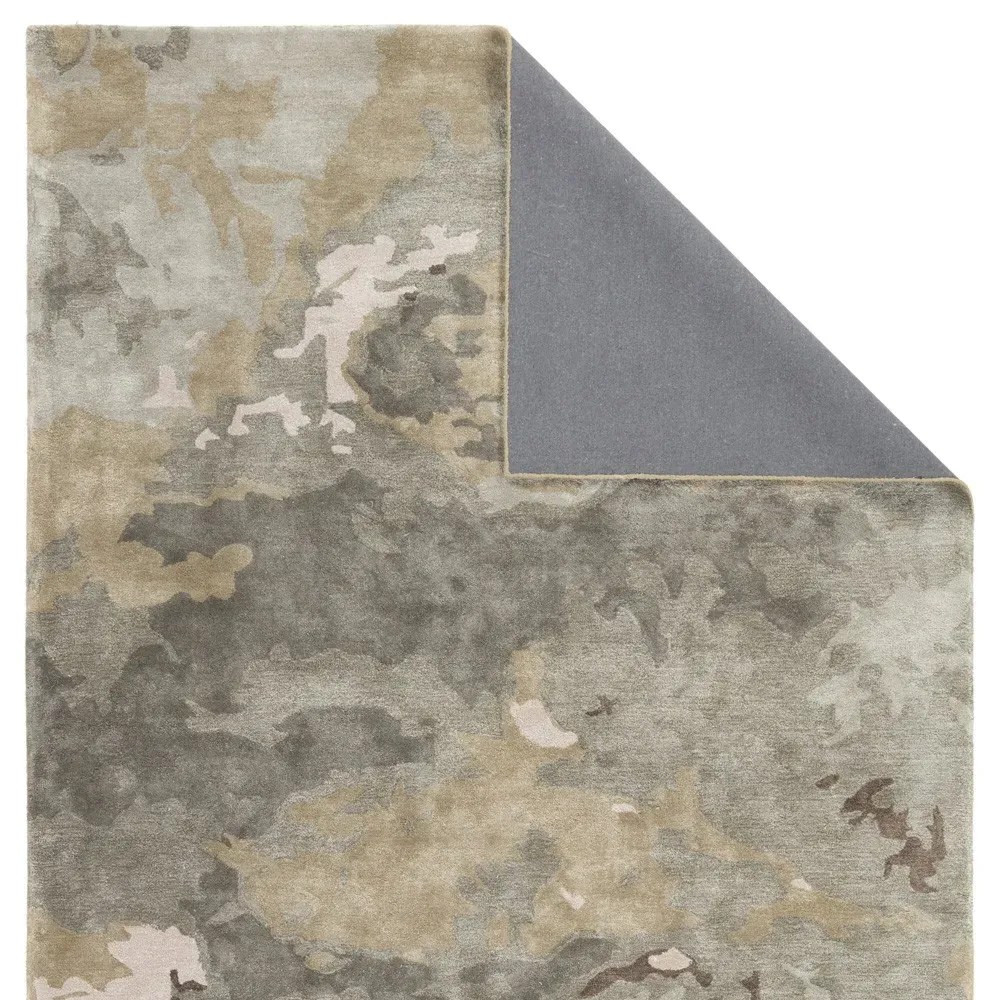 Soreen Abstract Patterned Rug Sample - Green, Viscose