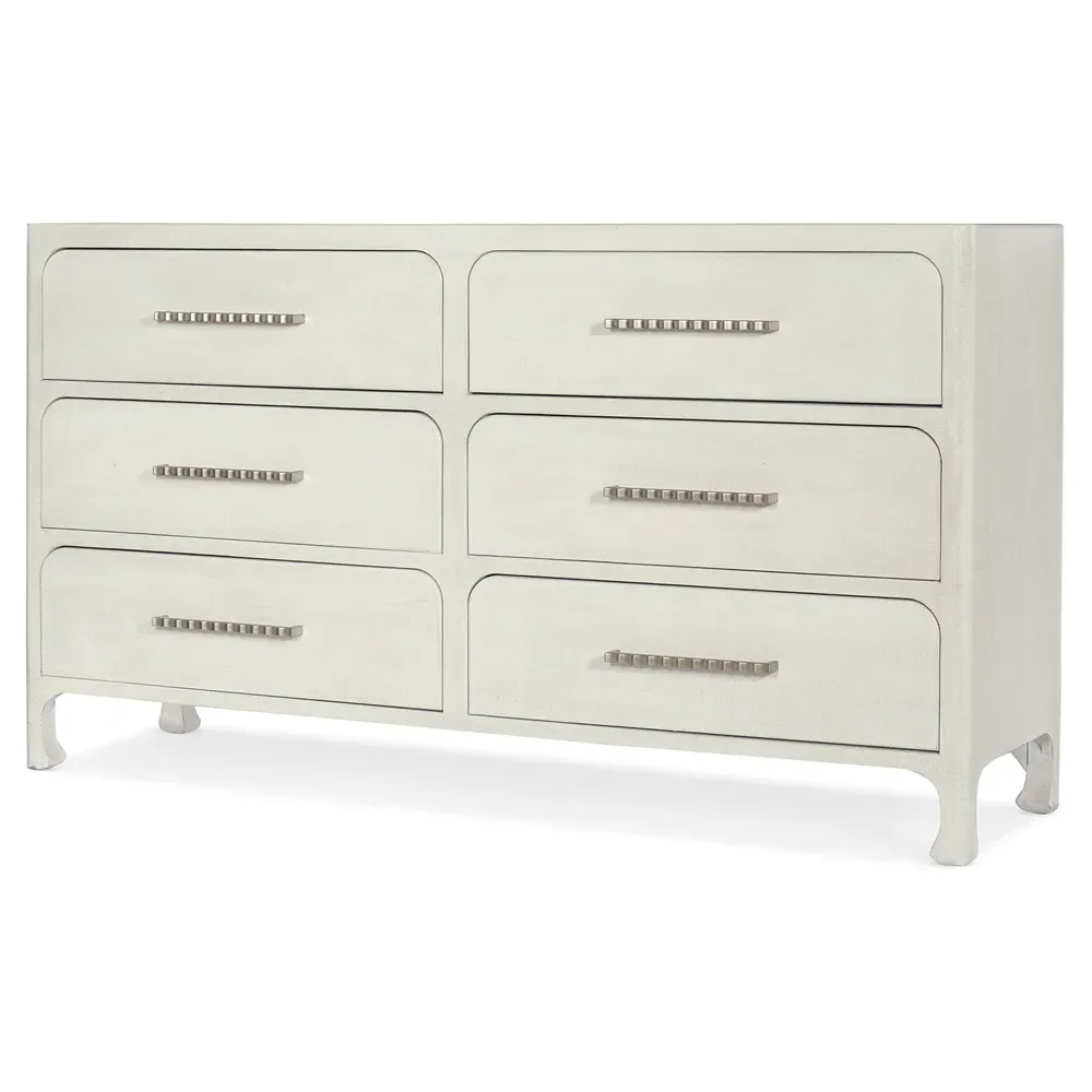 Spencer 6 Drawer Double Dresser - White, Wood