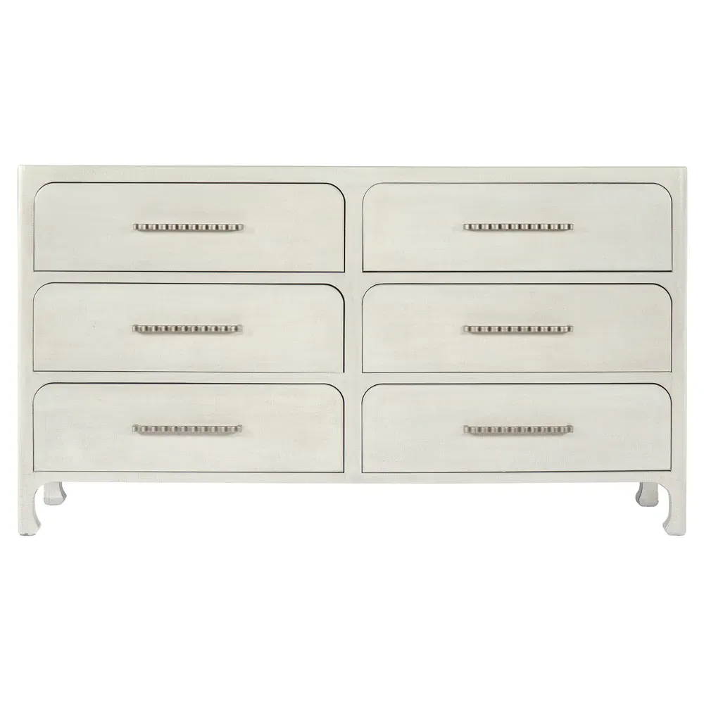 Spencer 6 Drawer Double Dresser - White, Wood