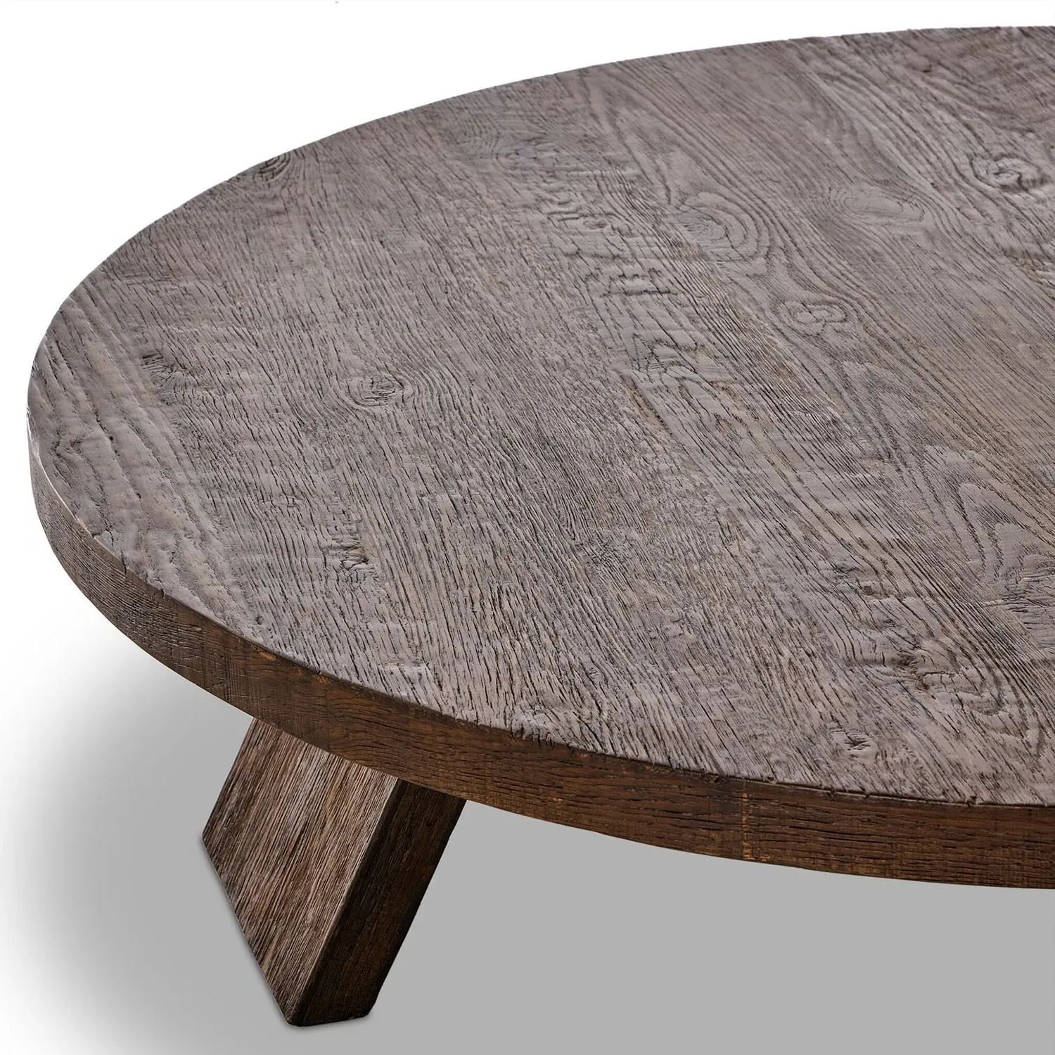 Spice Round Coffee Table - Dark Oak
