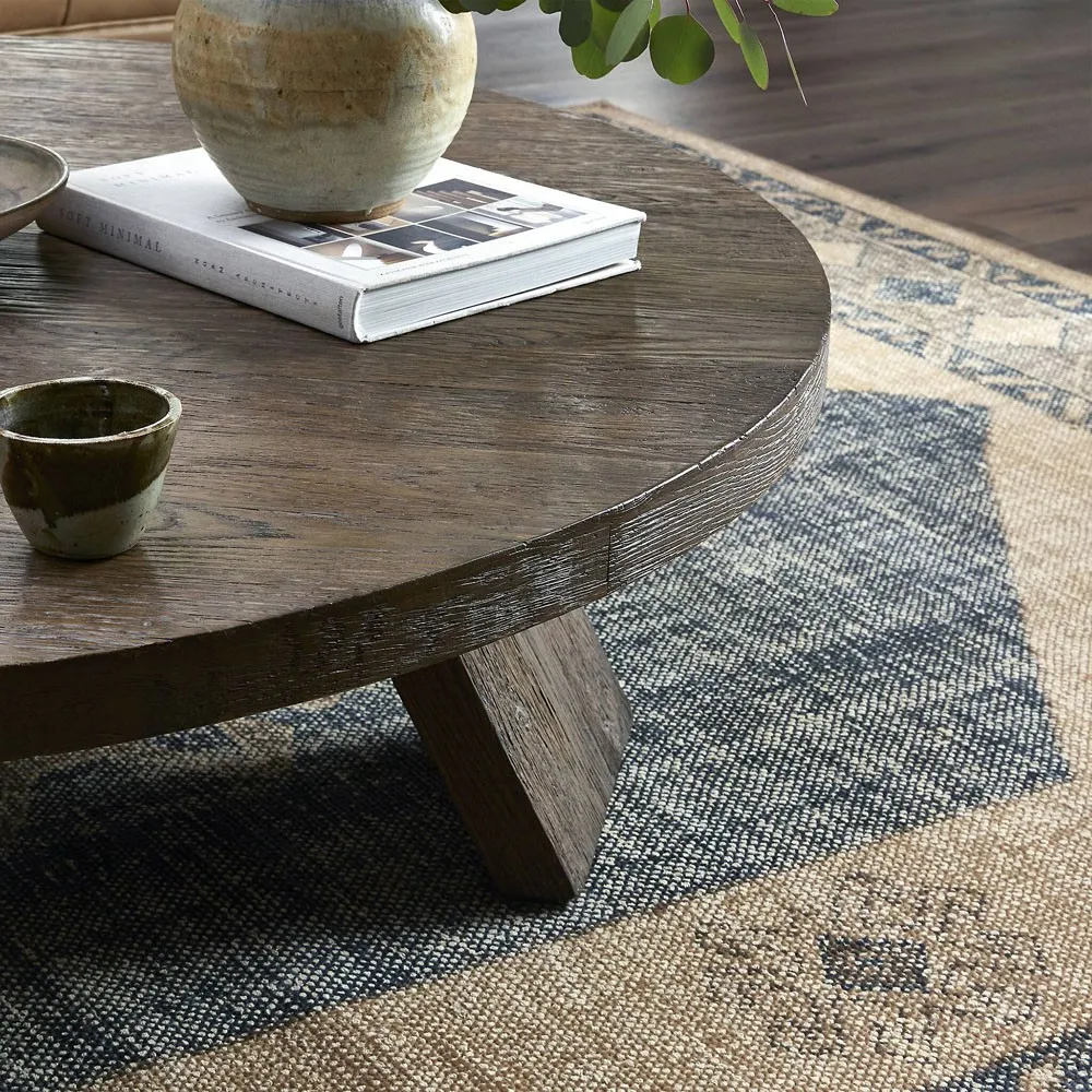 Spice Round Coffee Table - Dark Oak