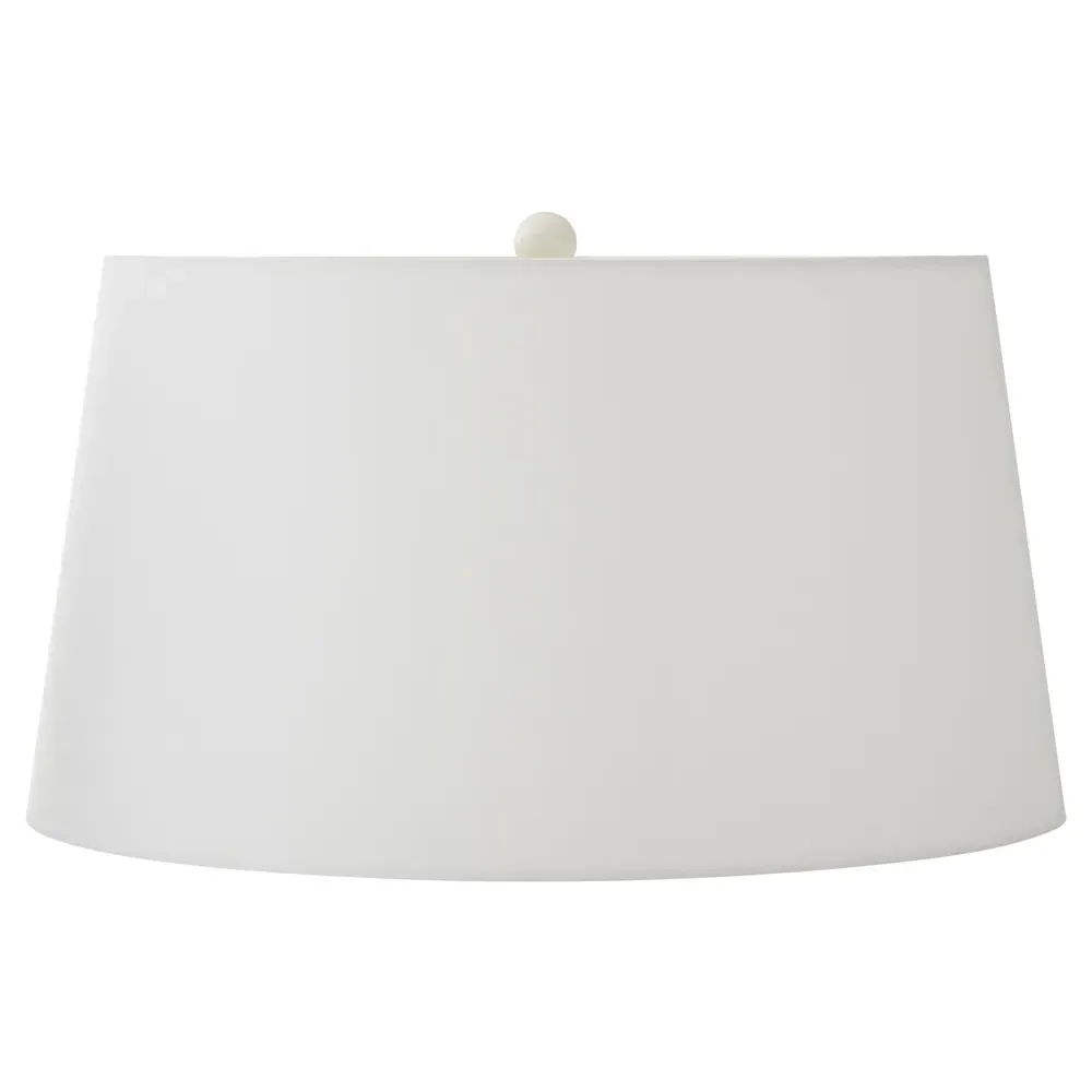 Spitzy Beaded Crackled Ceramic Table Lamp - White
