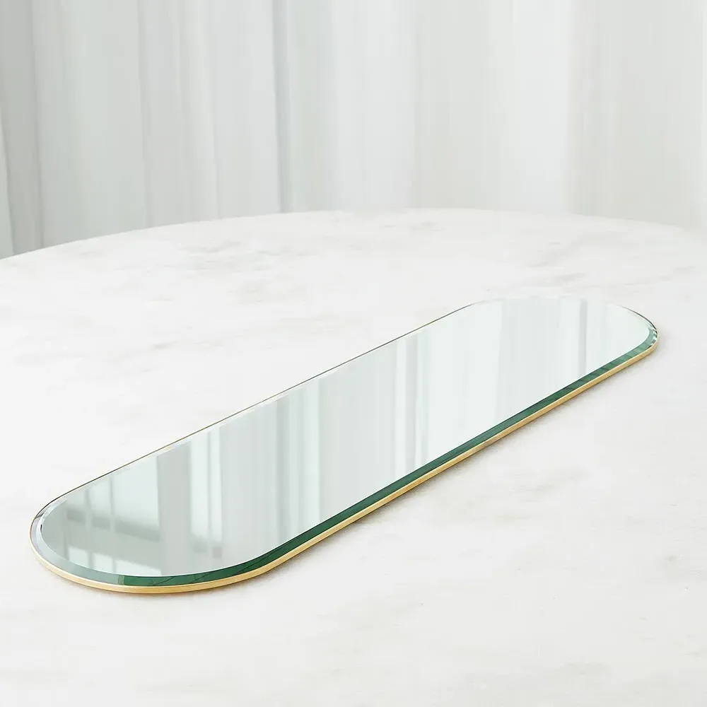 Stacia Medium Wall Mirror - Gold, Metal