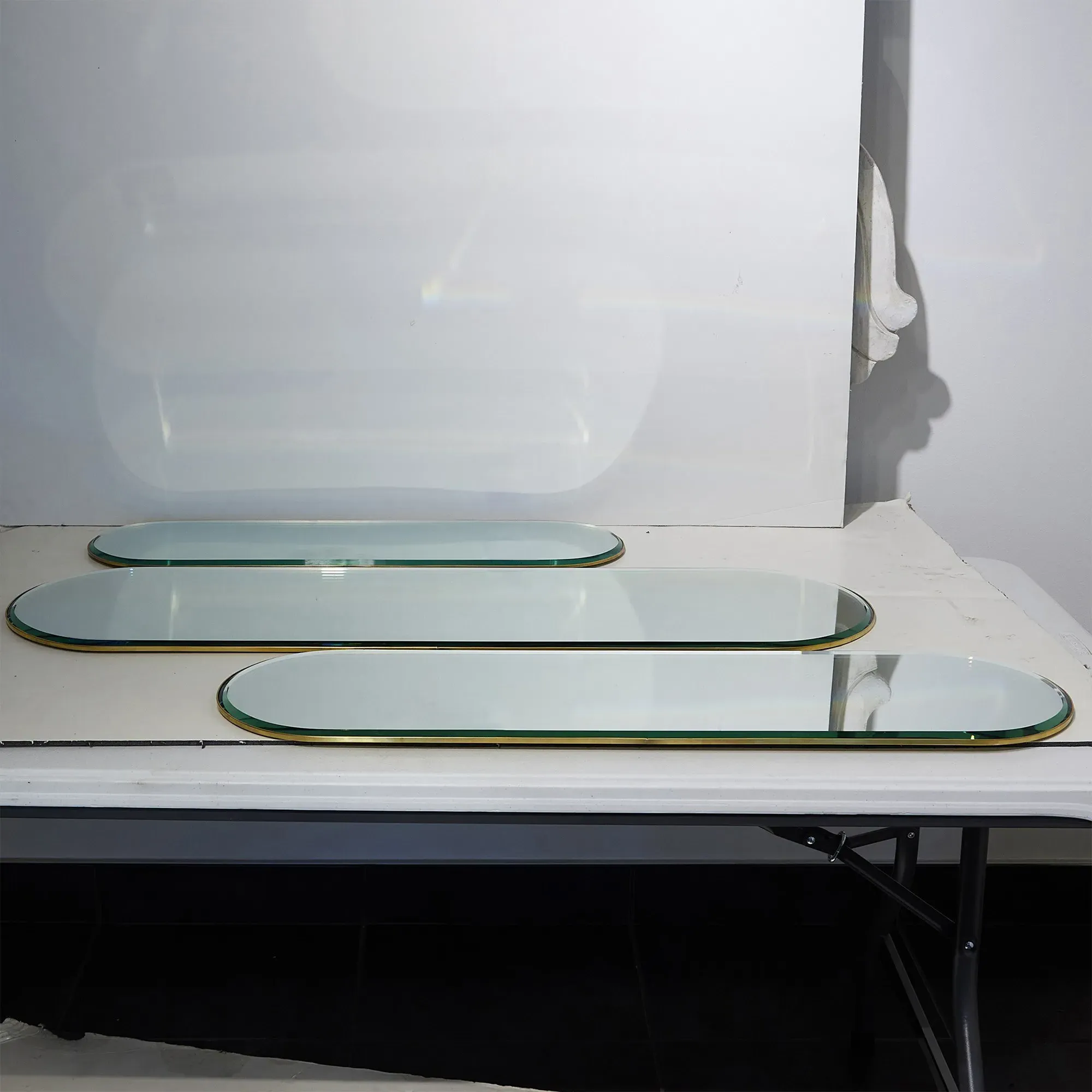 Stacia Medium Wall Mirror - Gold, Metal