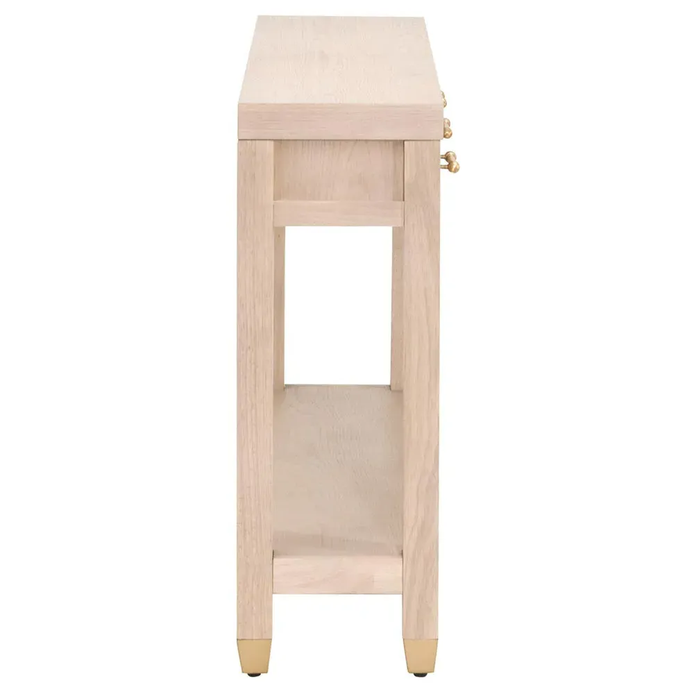 Stacy 3 Drawer Console Table - Light Brown, Oak