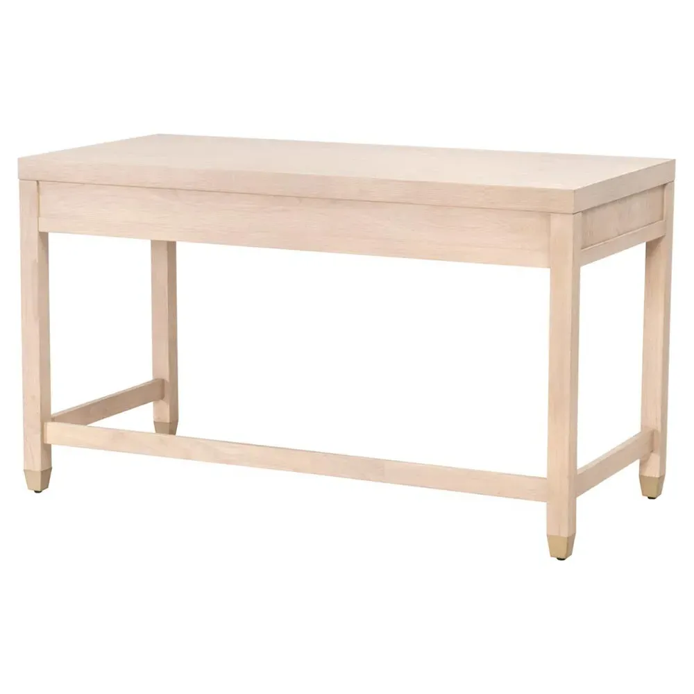 Stacy 3 Drawer Desk - Light Brown, Oak Wood