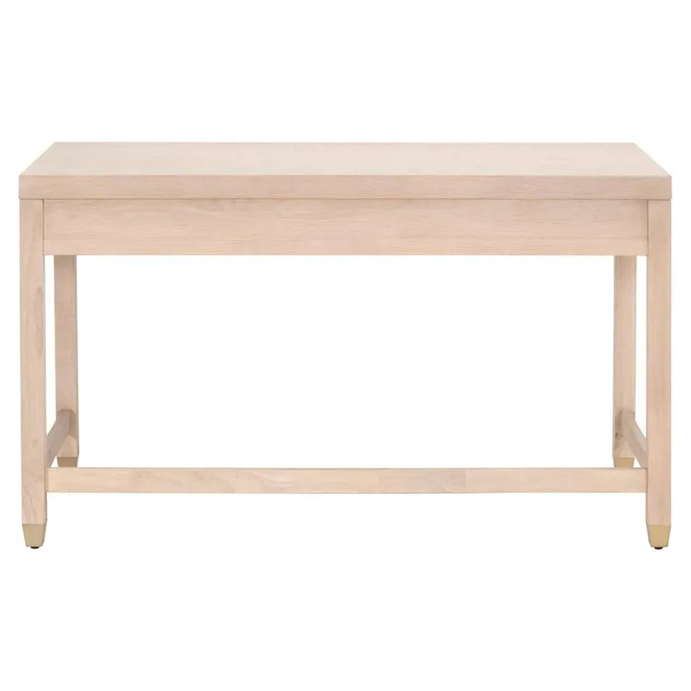 Stacy 3 Drawer Desk - Light Brown, Oak Wood