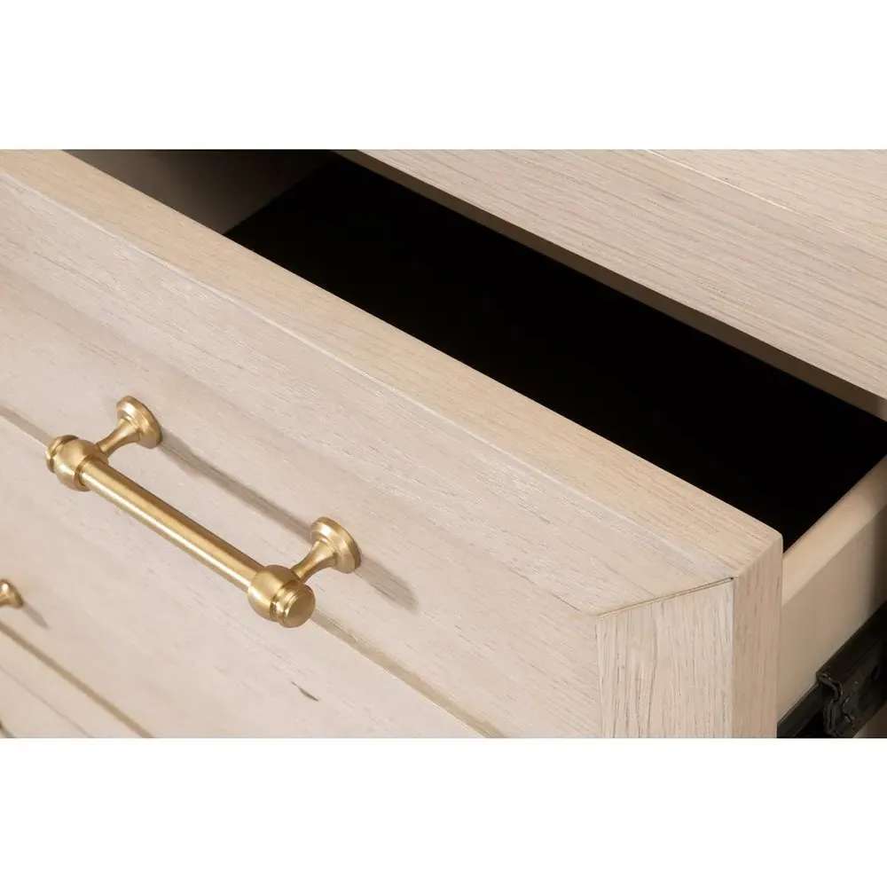 Stacy 5 Drawer Dresser - Light Brown, Oak