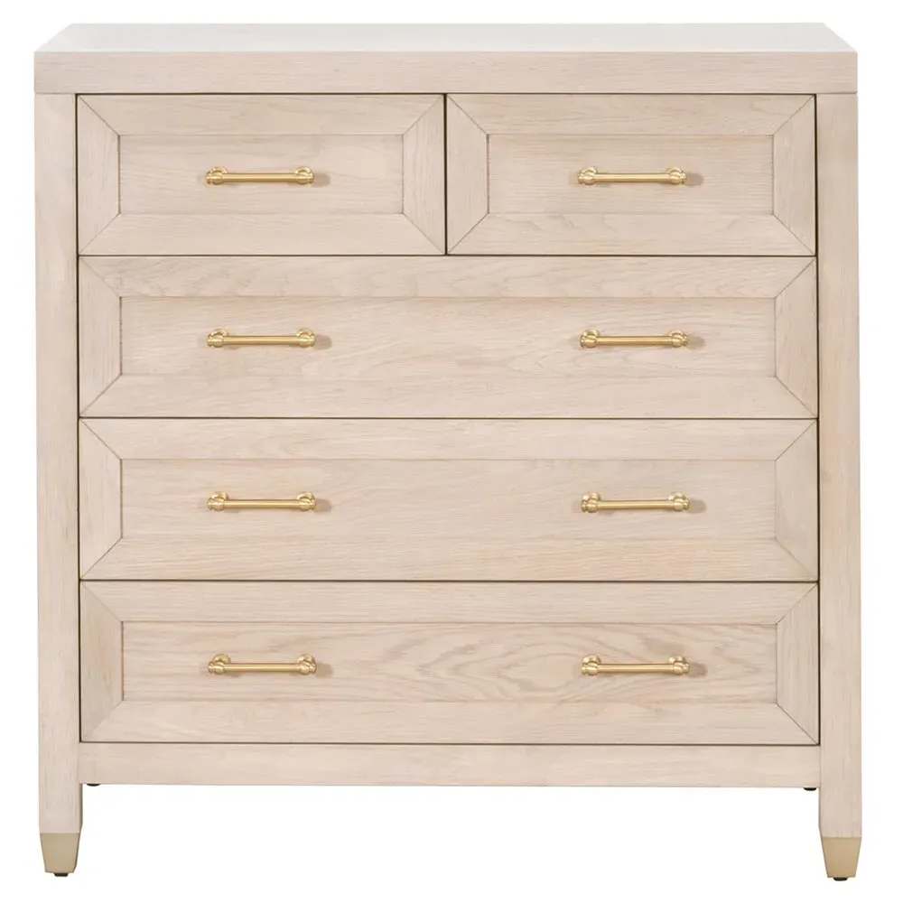 Stacy 5 Drawer Dresser - Light Brown, Oak