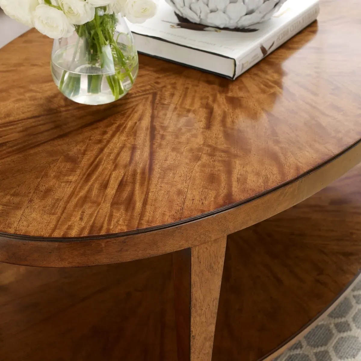 Stafford Oval 2 Tier Coffee Table - Brown, Wood