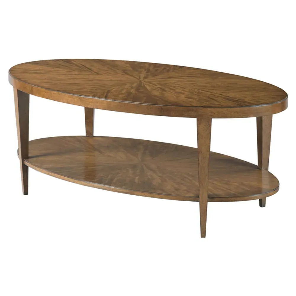 Stafford Oval 2 Tier Coffee Table - Brown, Wood