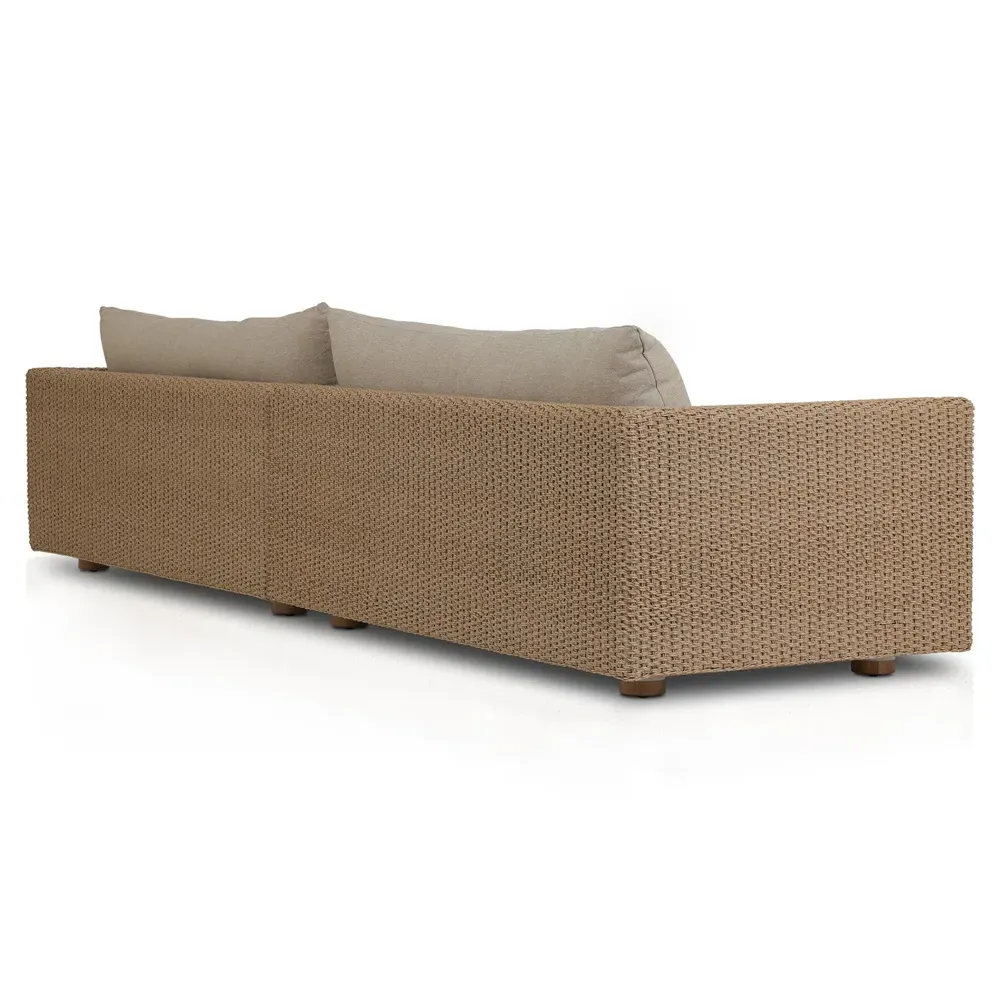 Stallin 2-Piece Outdoor Sectional - Cream, Wicker
