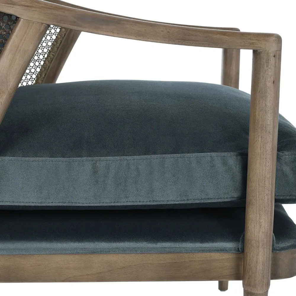 Stami Accent Chair - Grey, Rubber Wood