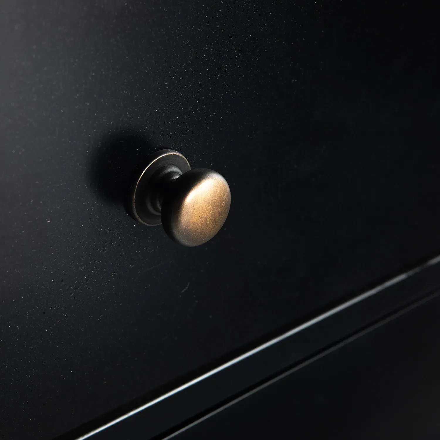 Stancil 3 Drawer Nightstand - Black, Iron