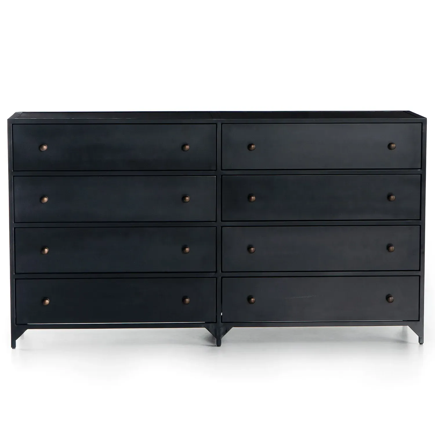 Stancil 8 Drawer Double Dresser - Black, Iron