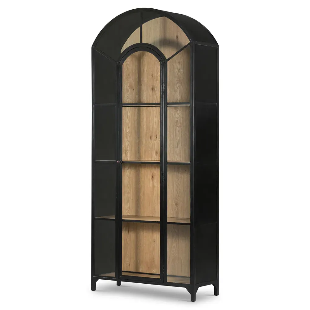 Stancil Arch Display Case - Brown, Oak