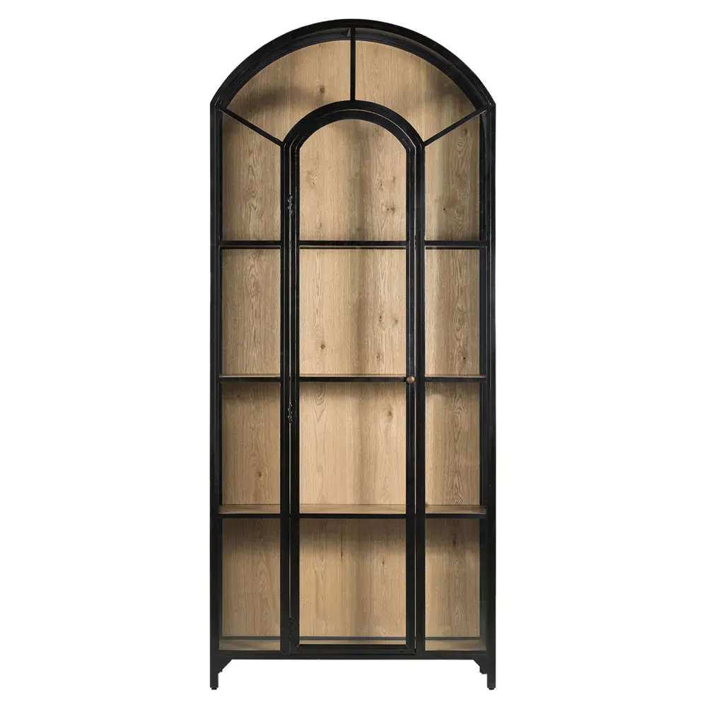 Stancil Arch Display Case - Brown, Oak