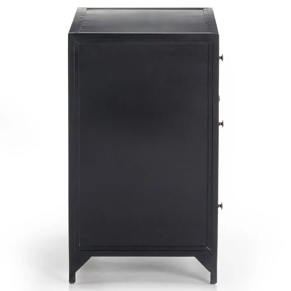 Stancil Industrial Loft 3 Drawer Nightstand - Black, Iron