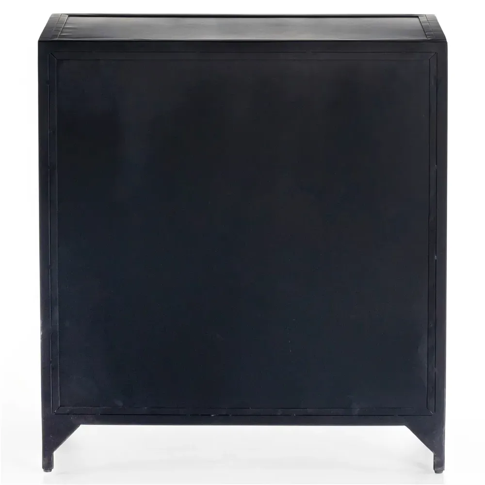 Stancil Industrial Loft 3 Drawer Nightstand - Black, Iron