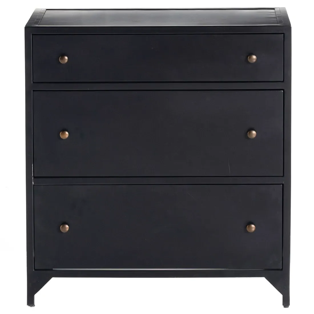 Stancil Industrial Loft 3 Drawer Nightstand - Black, Iron image