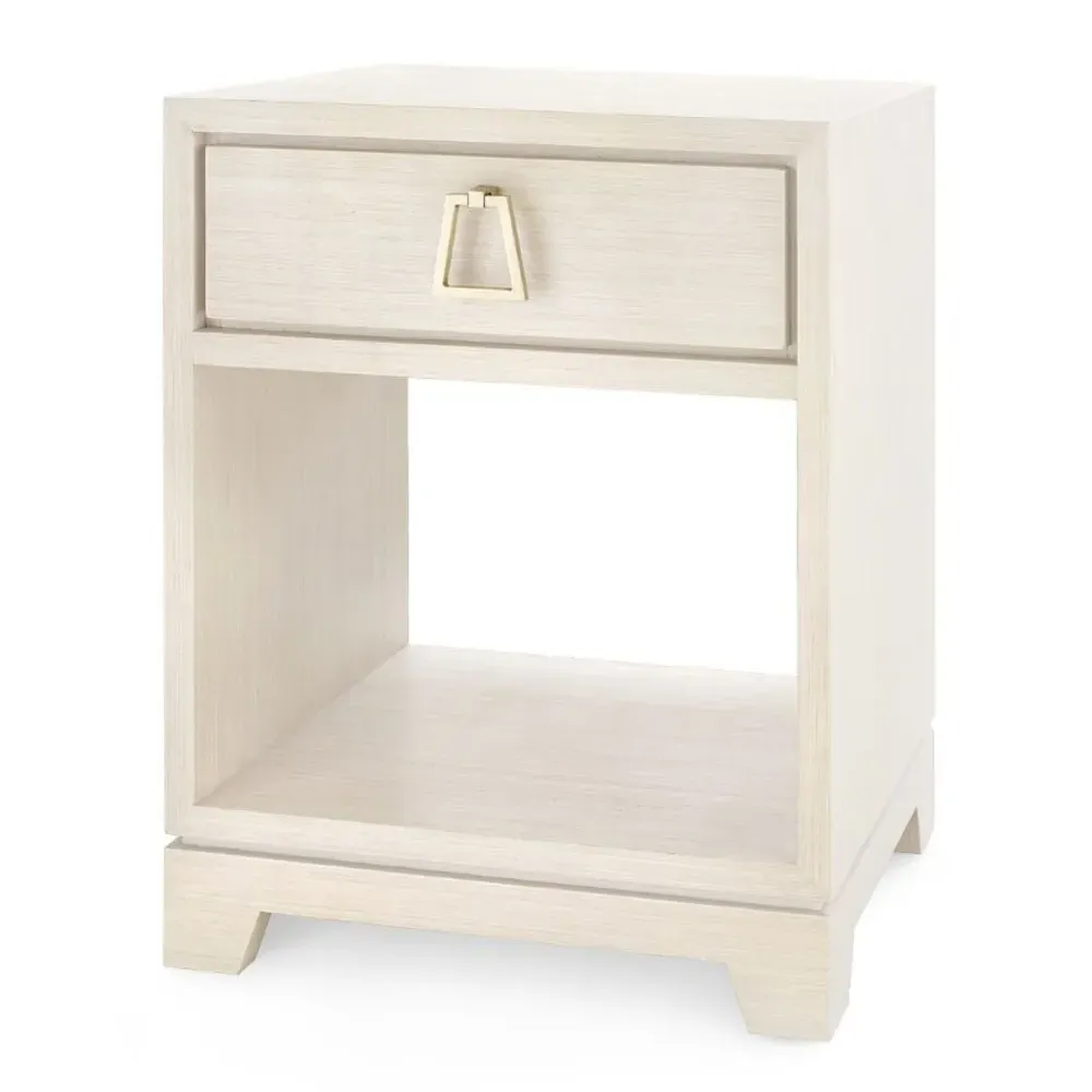Stanford 1 Drawer Nightstand with Shelf - White, Wood