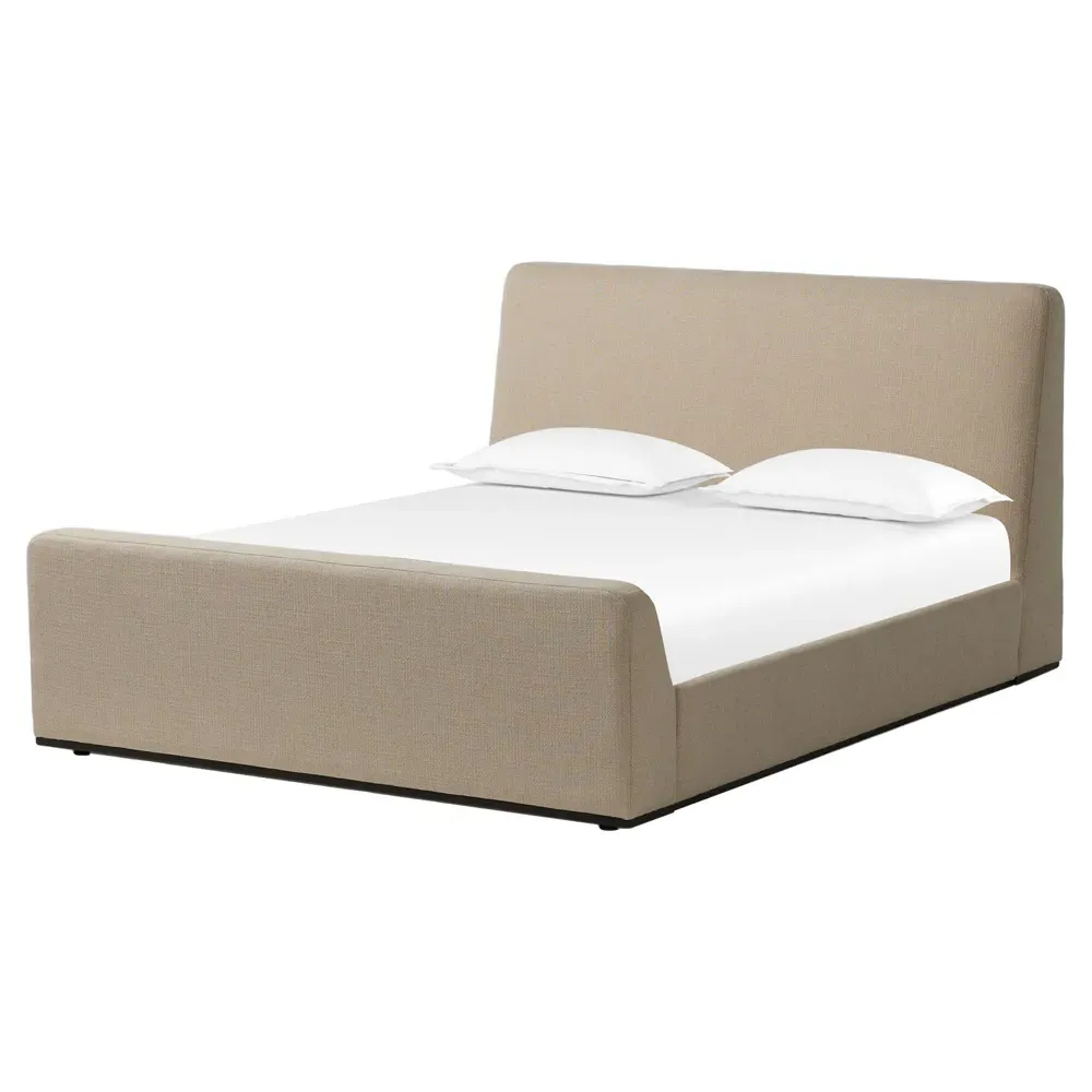 Stanley King Size Bed Frame - Beige, Rosa Morada