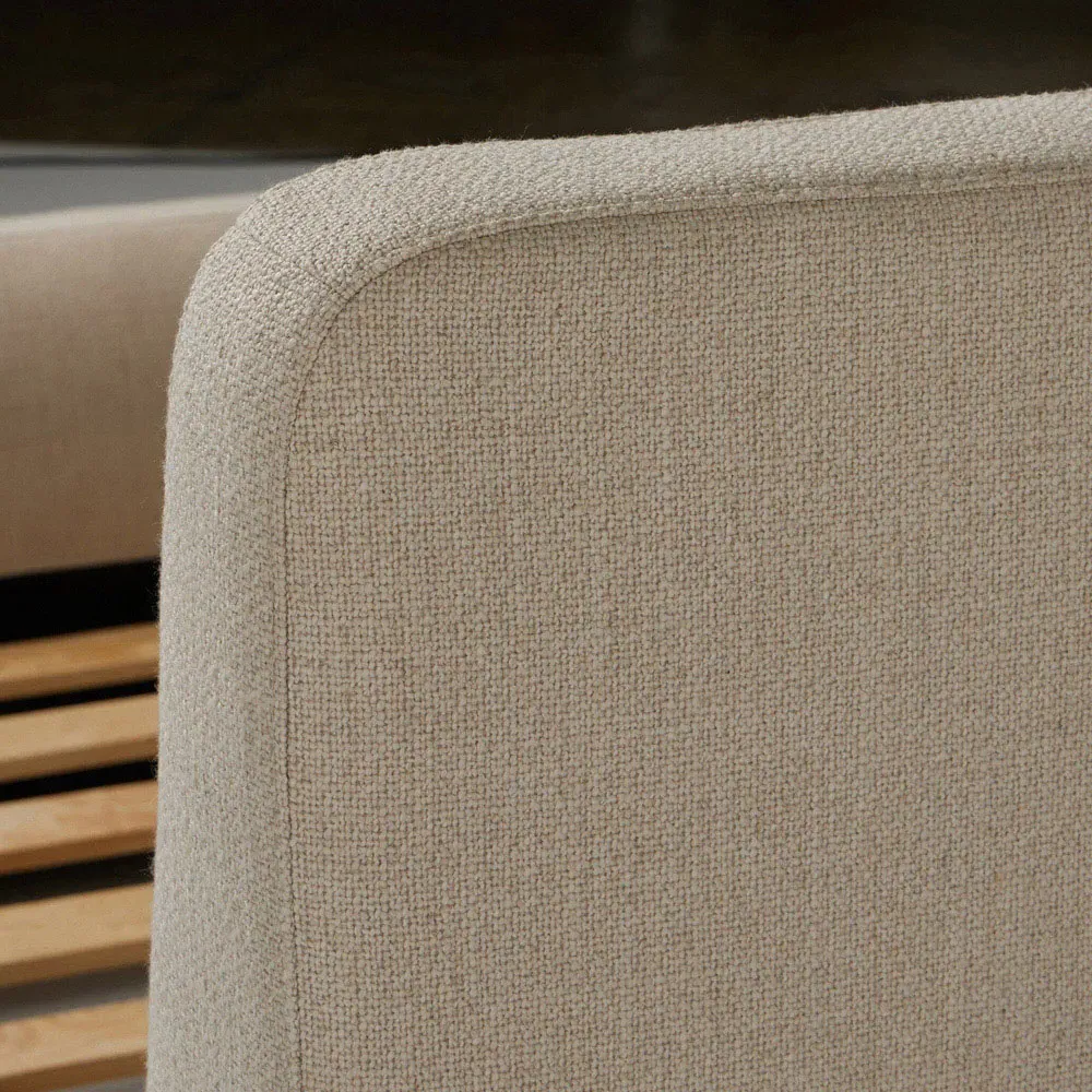 Stanley Queen Size Bed Frame - Beige, Rosa Morada