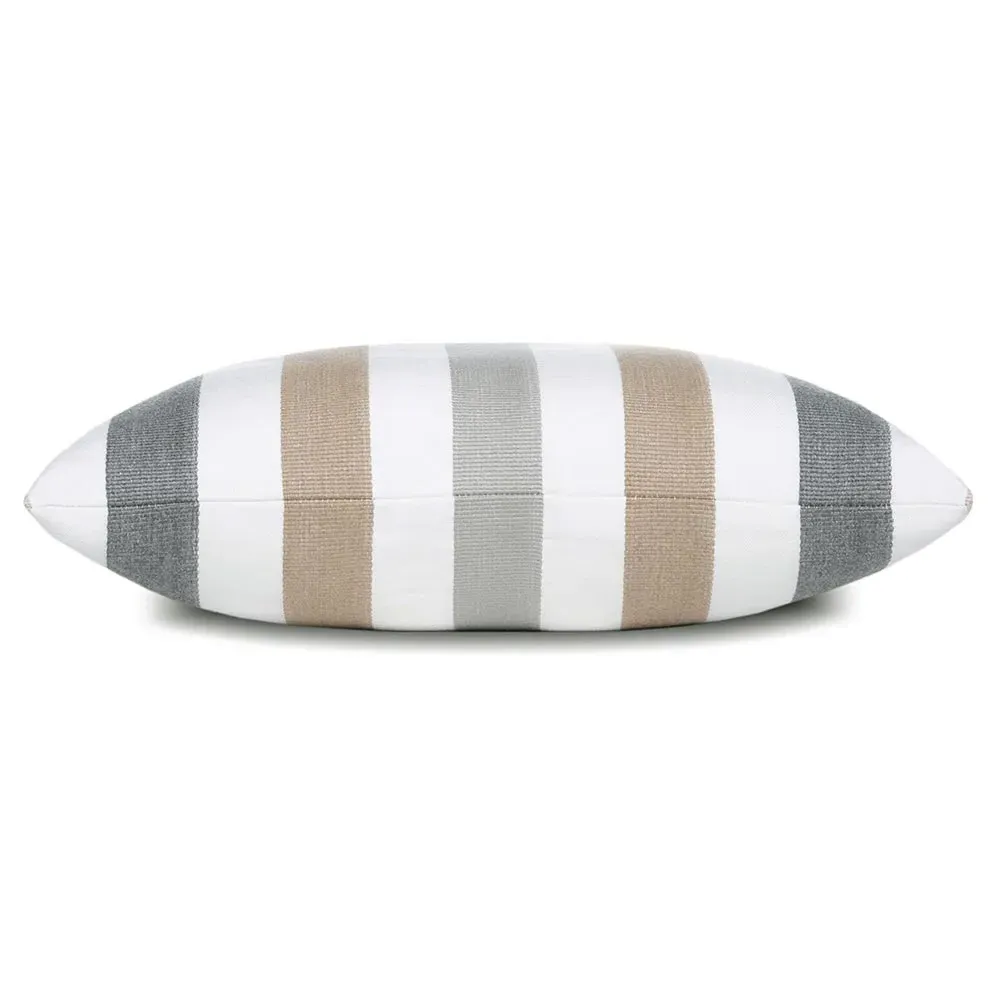Stanza Stripe 20x20 Throw Pillow - Dune, Sunbrella Acrylic