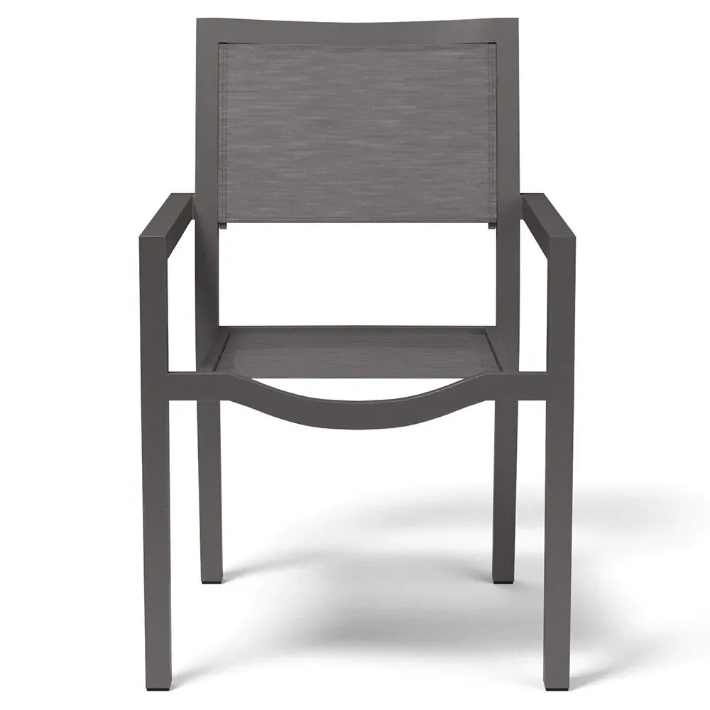 Stella Outdoor Dining Arm Chair - Grey, Aluminum image