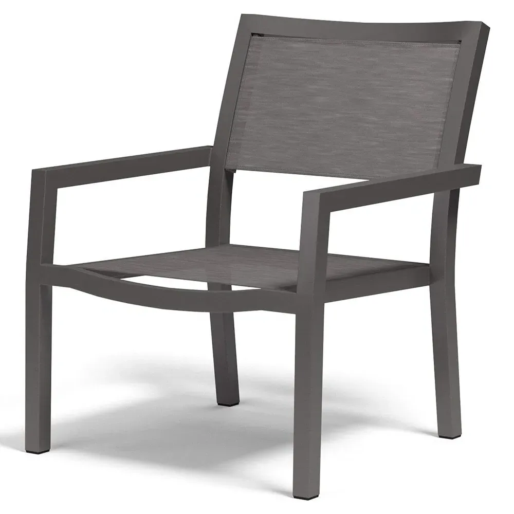 Stella Outdoor Lounge Arm Chair - Grey, Aluminum