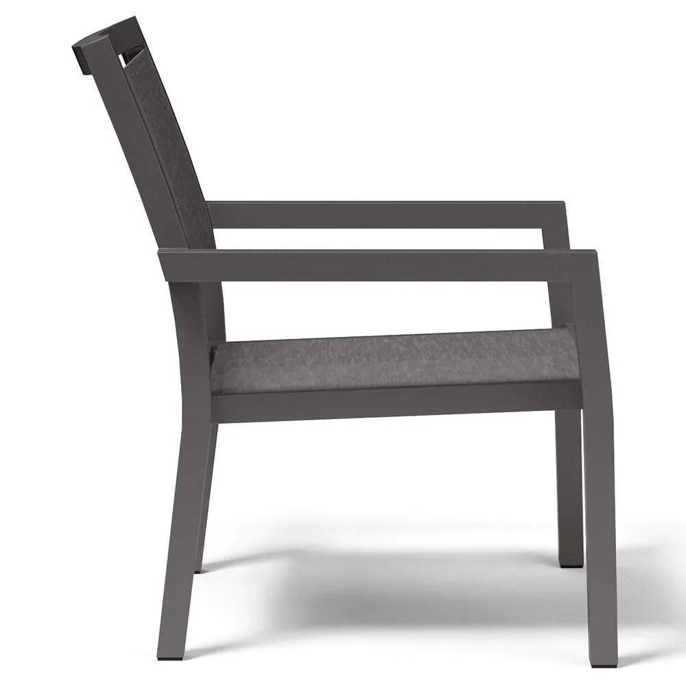 Stella Outdoor Lounge Arm Chair - Grey, Aluminum