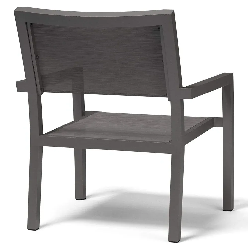 Stella Outdoor Lounge Arm Chair - Grey, Aluminum