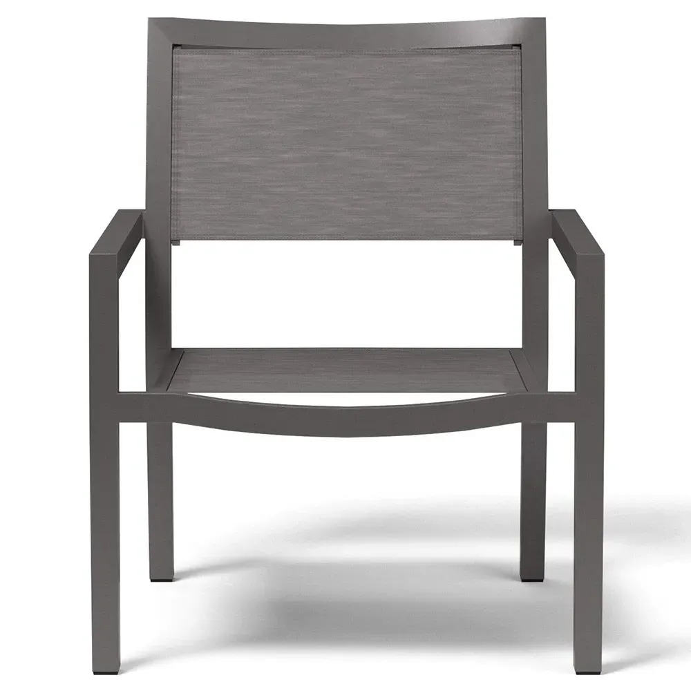 Stella Outdoor Lounge Arm Chair - Grey, Aluminum