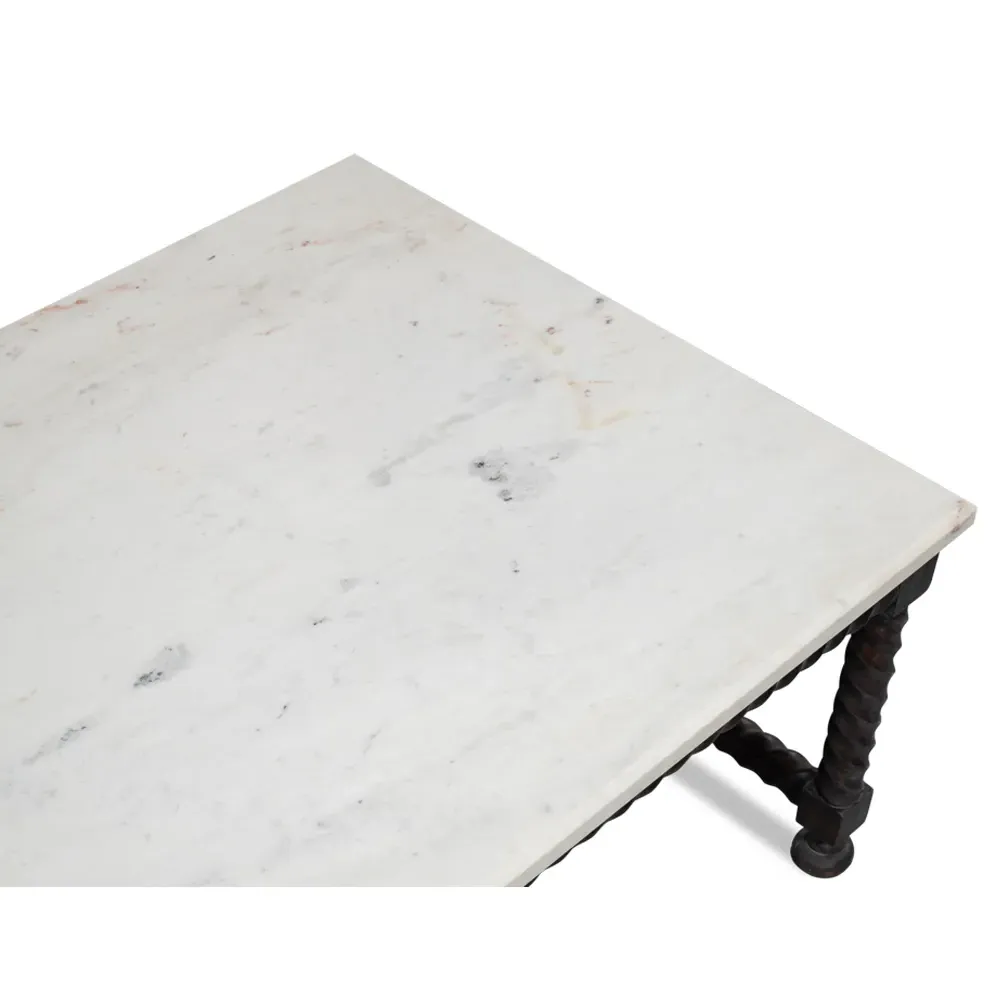 Stella Rectangular Coffee Table - White, Marble