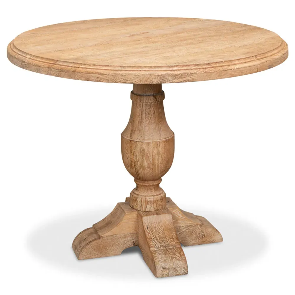 Stella Round Bistro Dining Table - Beige, Mango Wood