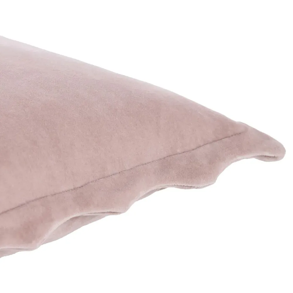 Stella Scallop Throw Pillow - Mauve, Cotton