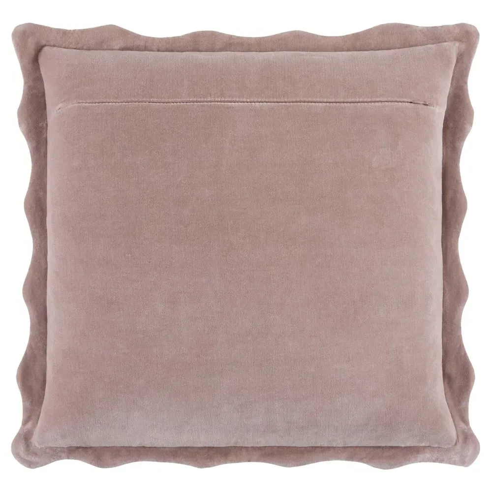 Stella Scallop Throw Pillow - Mauve, Cotton