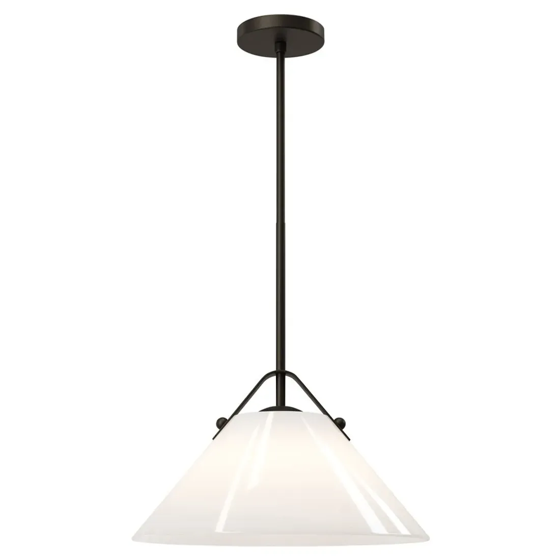 Stellan Round Pendant Light - White, Oil Rubbed Bronze