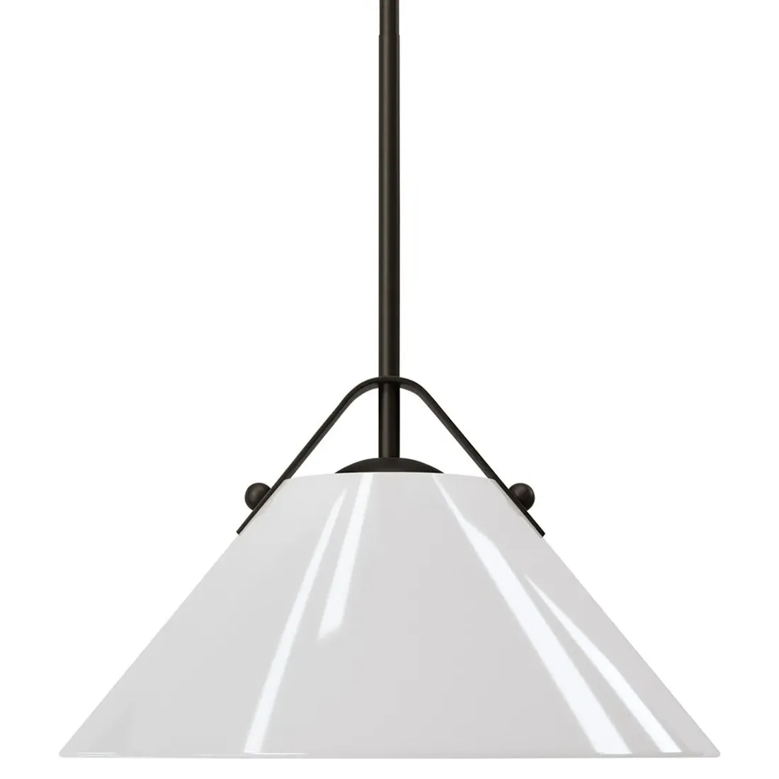 Stellan Round Pendant Light - White, Oil Rubbed Bronze