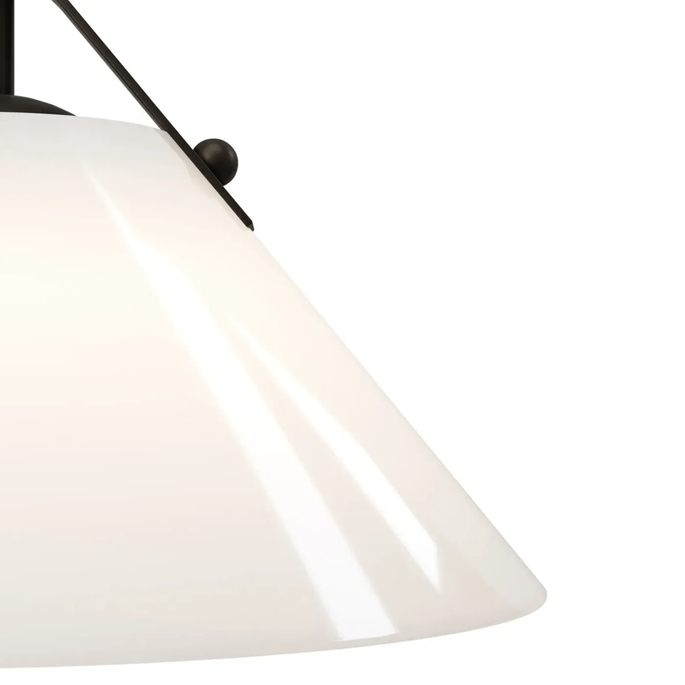Stellan Round Pendant Light - White, Oil Rubbed Bronze