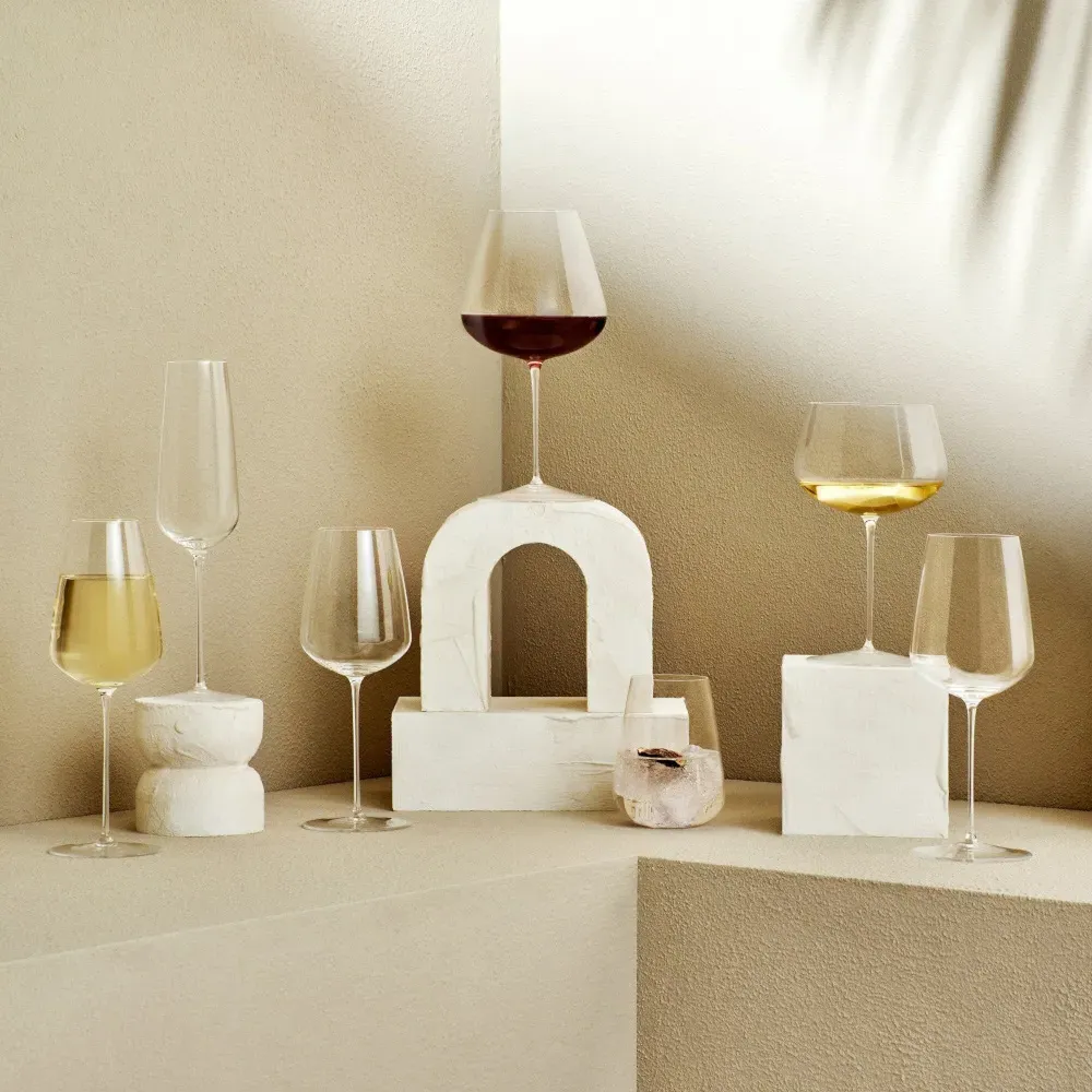 Stem Zero Round Crystal White Wine Glass - Clear